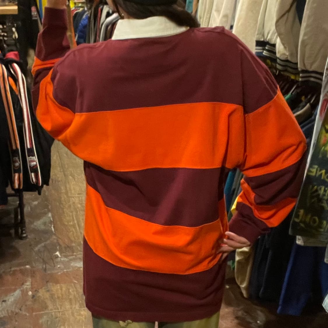 [HI] 빈티지 티셔츠 오렌지 레드 상품이미지5