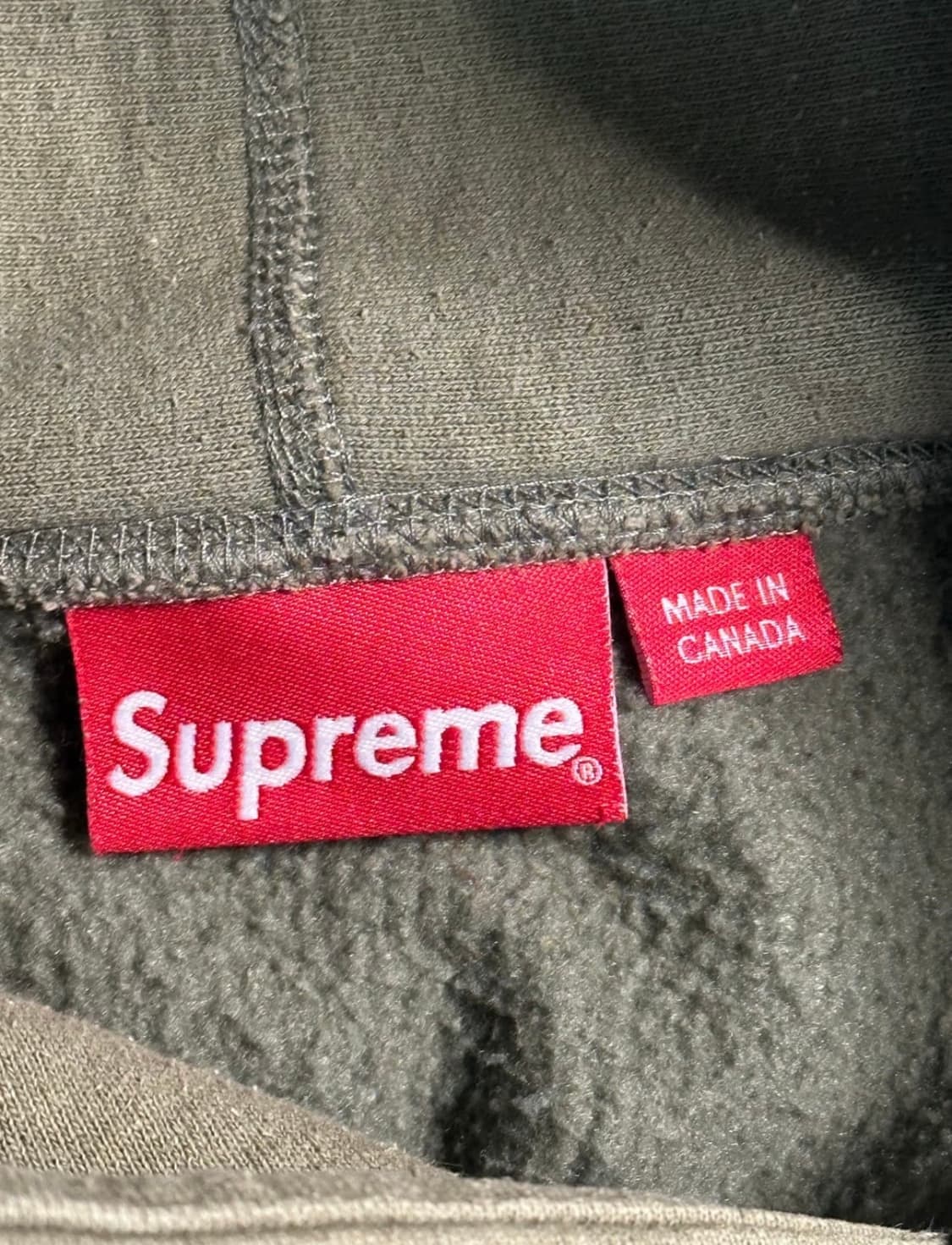 슈프림 레이즈드 스크립트 후드 스웨트셔츠 라이트 올리브 판매합니다 상품이미지7