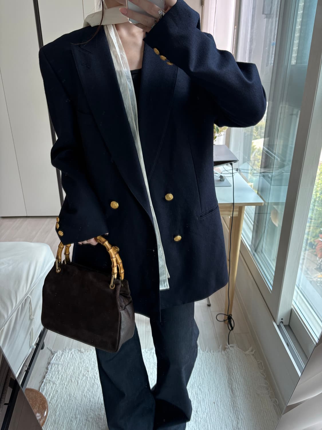 Navy Gold Double Blazer 상품이미지1