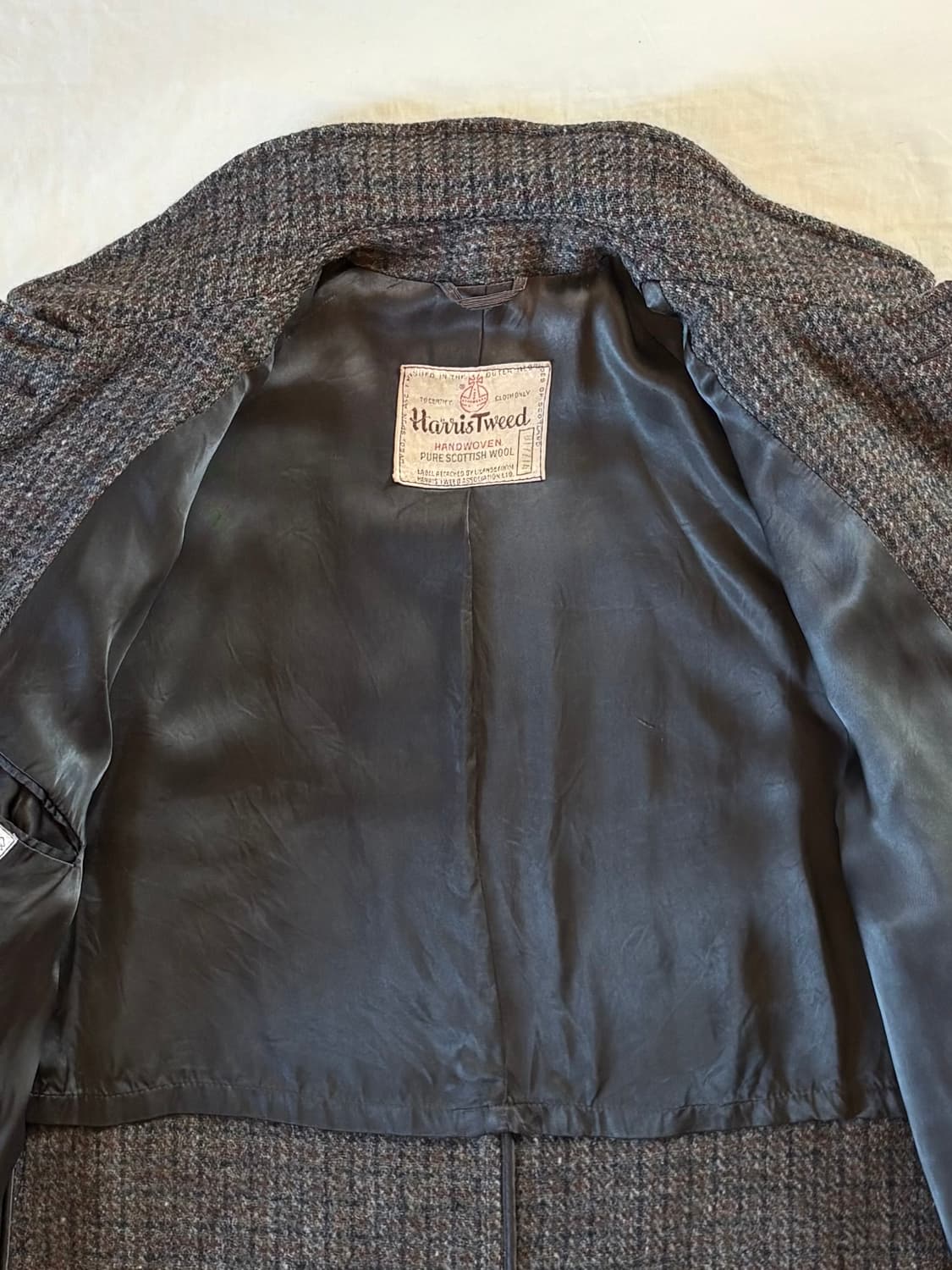 50s USA Harris Tweed & Robert Hall 싱글 코트 상품이미지6