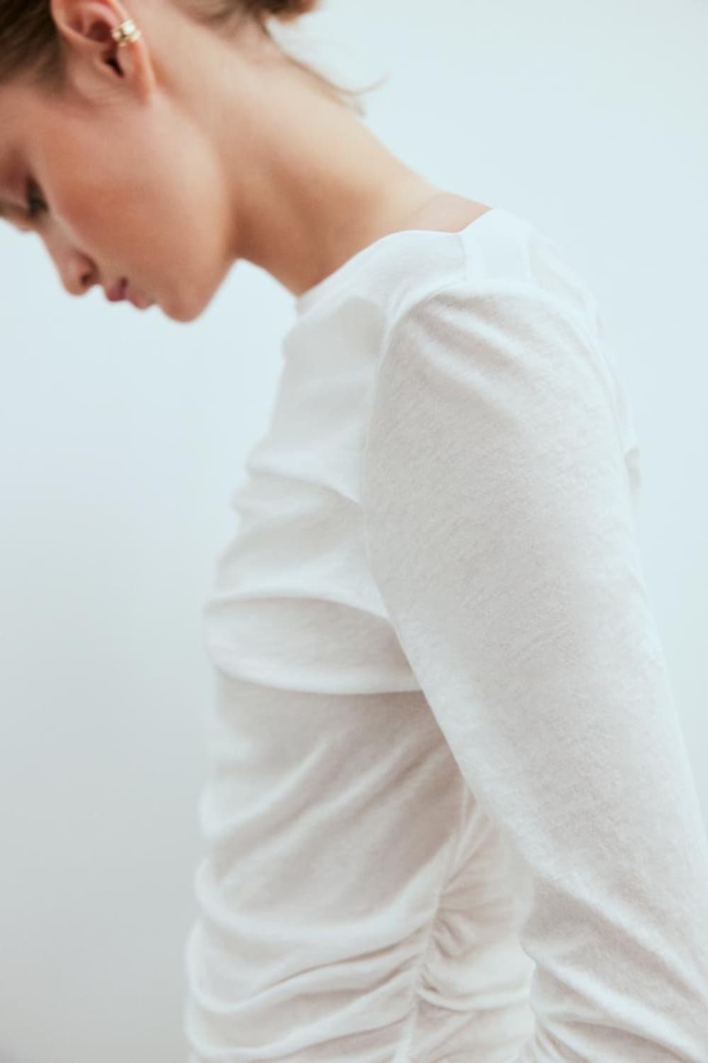 릭오웬스st 드레이프 코튼 티셔츠 자라  상품이미지3