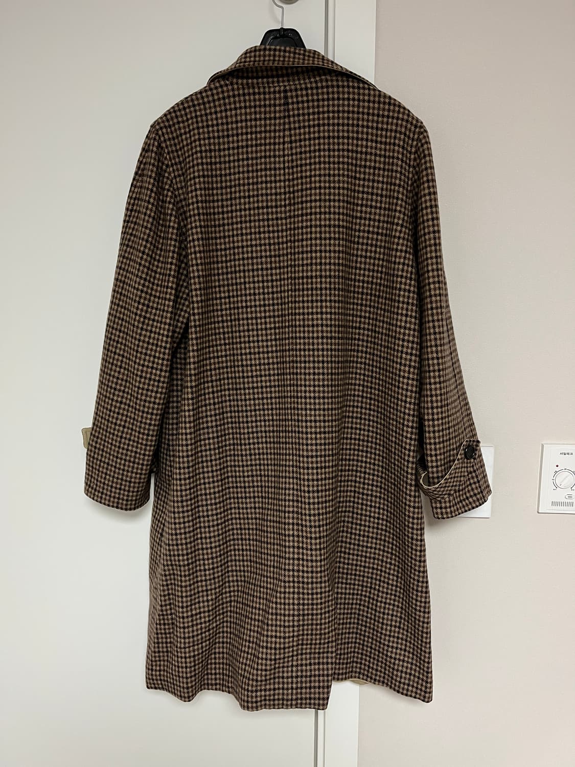 아쿠아스큐텀 양면 트렌치 체크 코트 상품이미지5