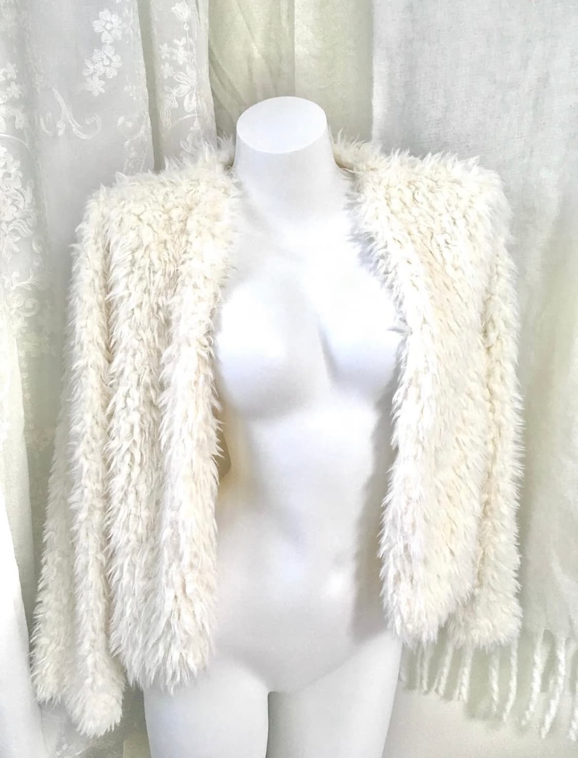 Vintage ivory fur cardigan  상품이미지2