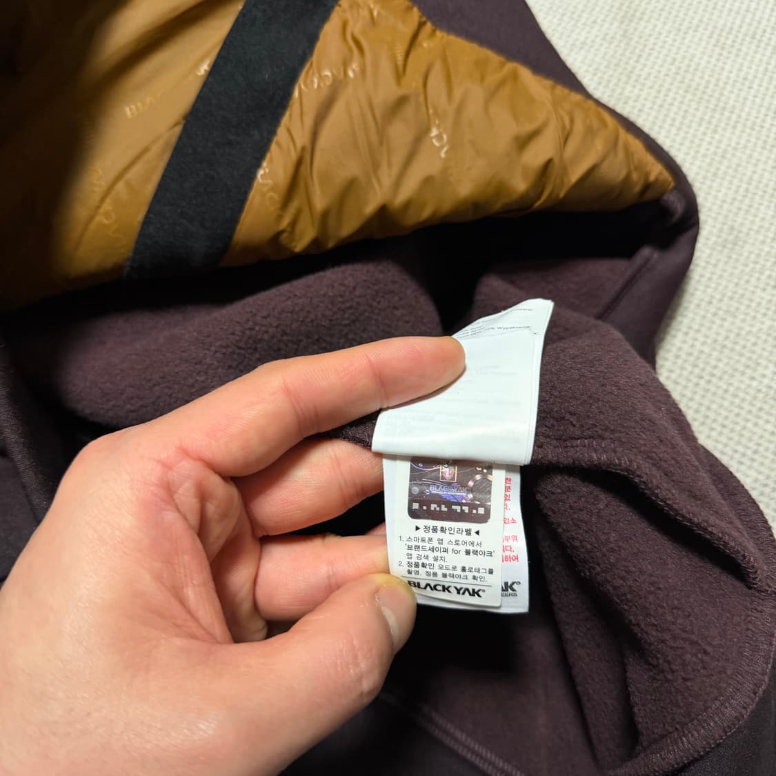 블랙야크 브라운 경량 후드 패딩 상품이미지6