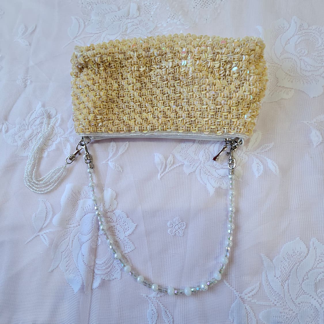 비즈 미니 도트백 / 파우치형 핸드백 상품이미지3