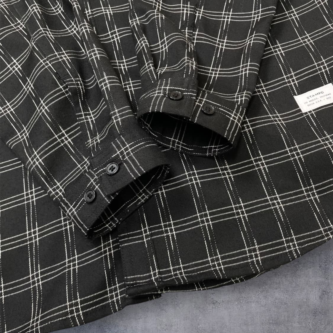 스탬피디 Stampd 블랙 체크 포켓 셔츠 S 상품이미지8