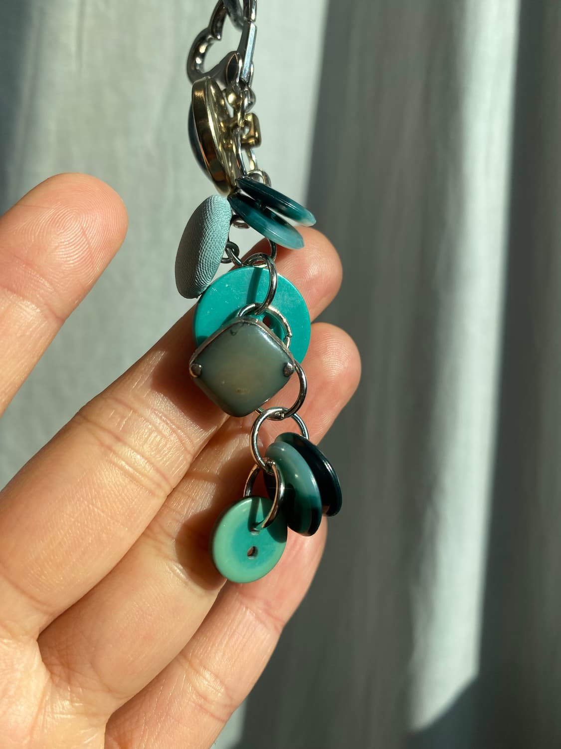 vintage button keyring_blue 상품이미지2