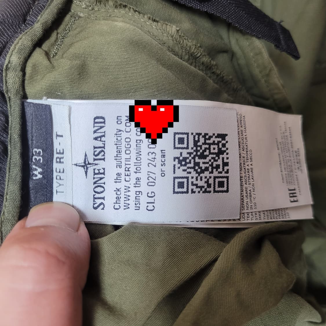 스톤아일랜드 카키 카고 33 상품이미지5