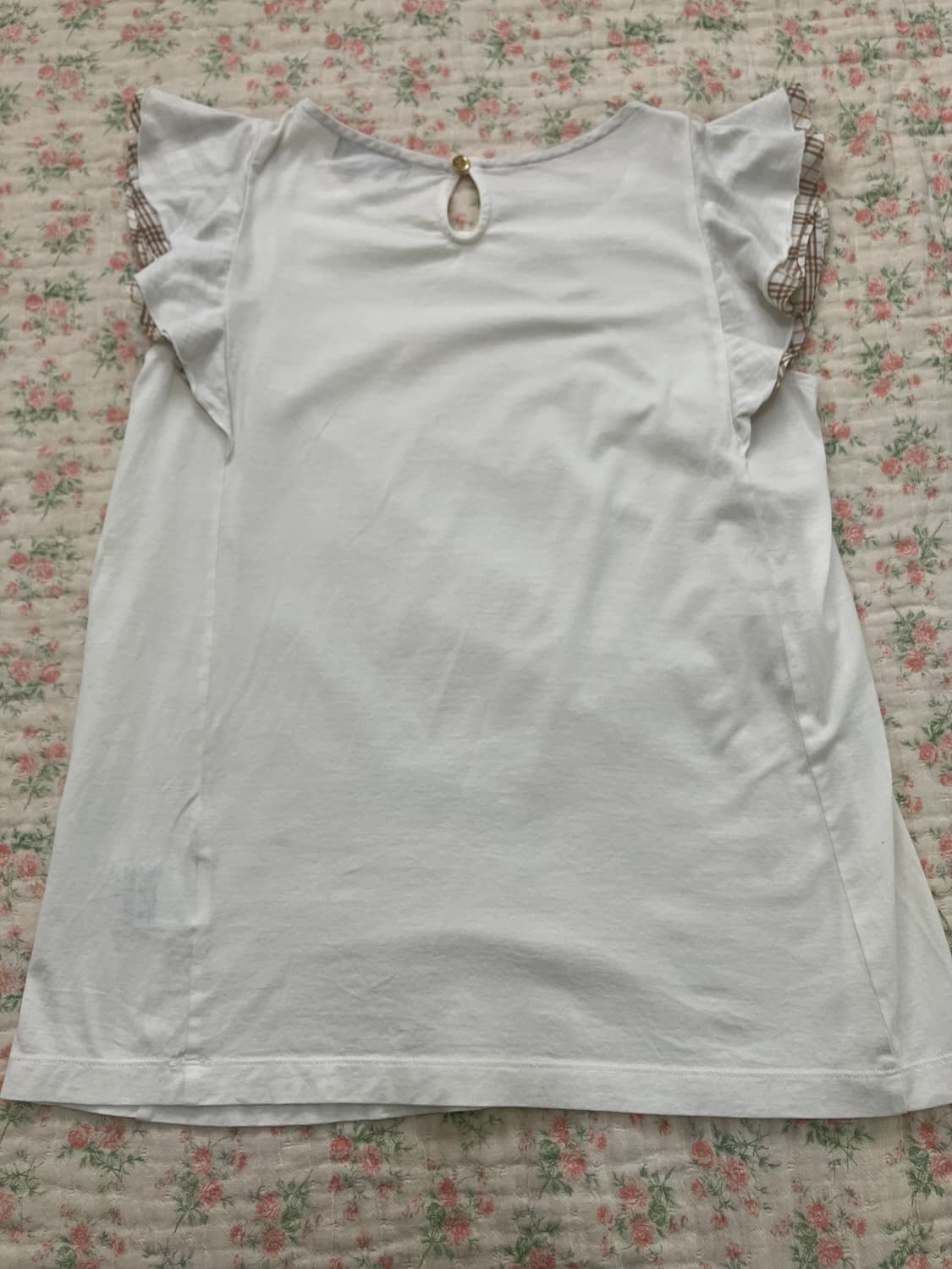 버버리 블루라벨 체크 레이스 블라우스 1079 모리걸 y2k 스트릿 갸루 상품이미지2