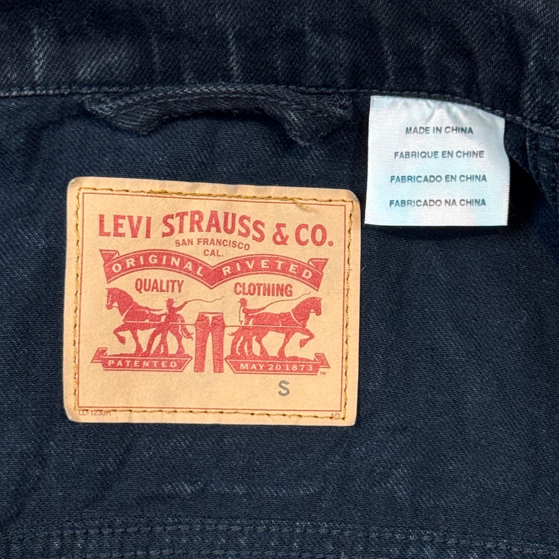 S) 리바이스 3세대 블랙 데님 흑청 자켓 상품이미지7