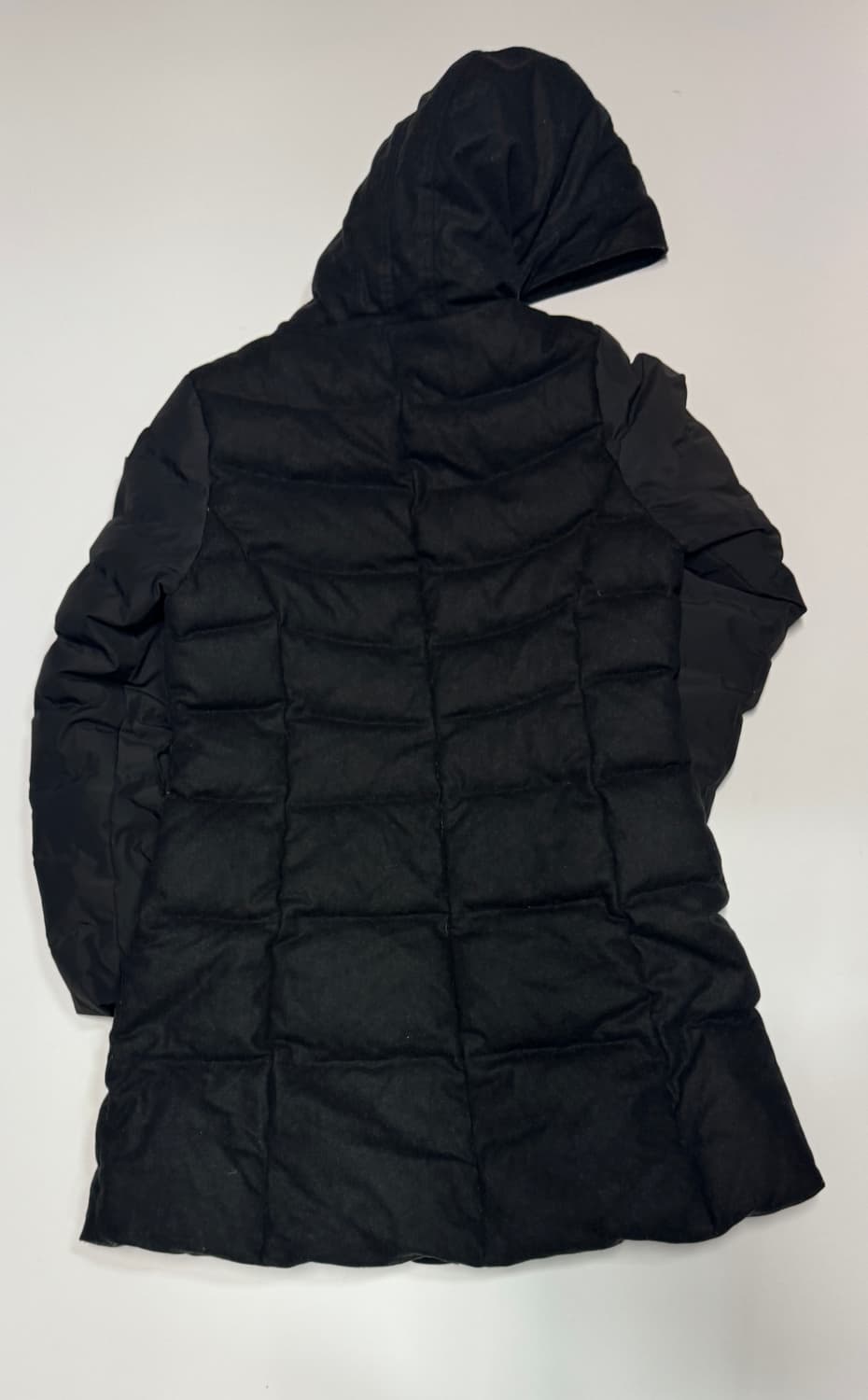 여성 장미쉘바스키아 구스다운 빈티지 카키 울 패딩 상품이미지2