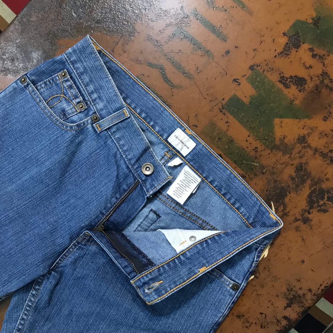 캘빈클라인 중청 부츠컷 데님 팬츠 허리 29 사이즈  상품이미지4
