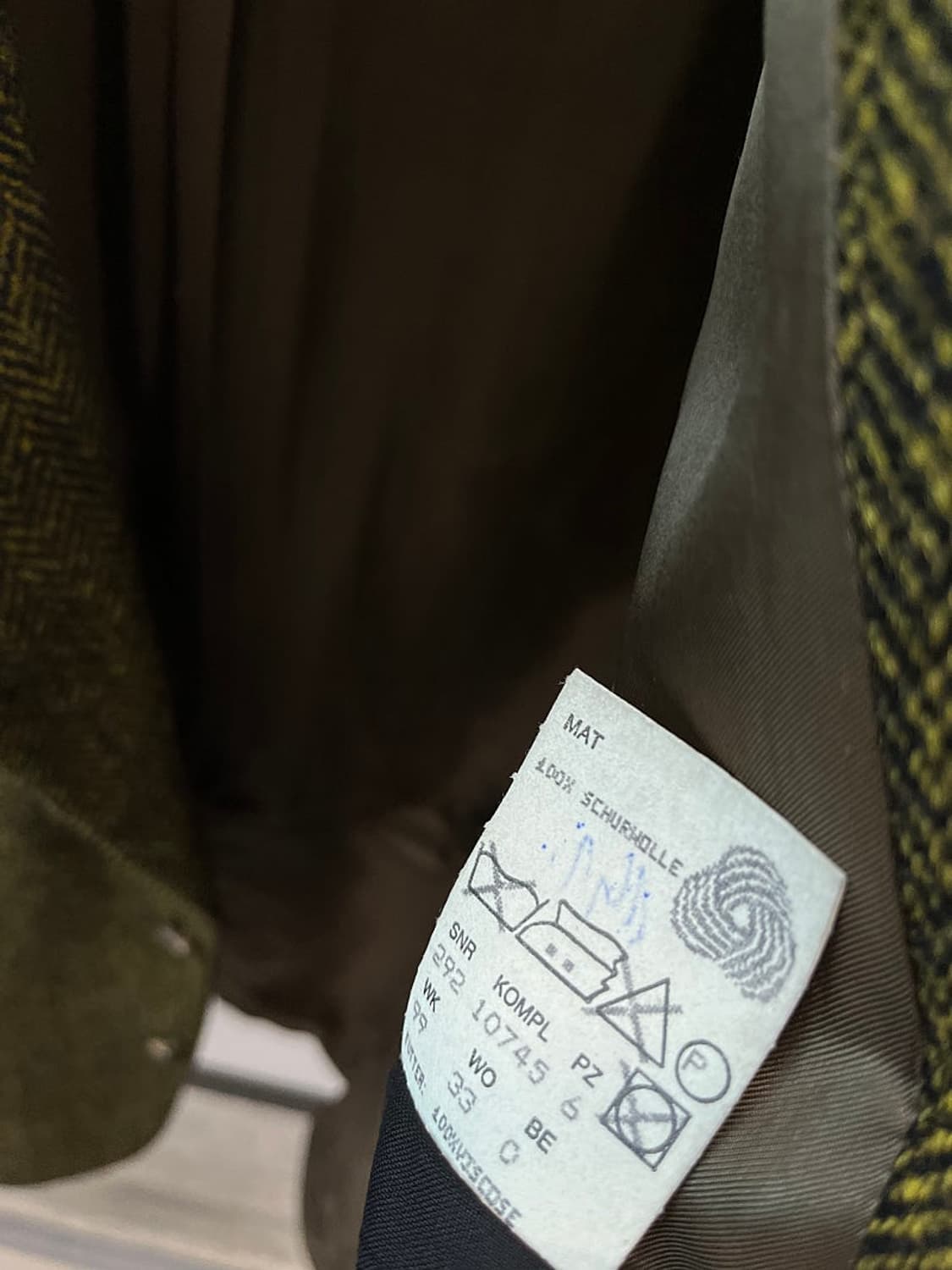 110-115) 휴고보스 00s 그린 헤링본 자켓  상품이미지8