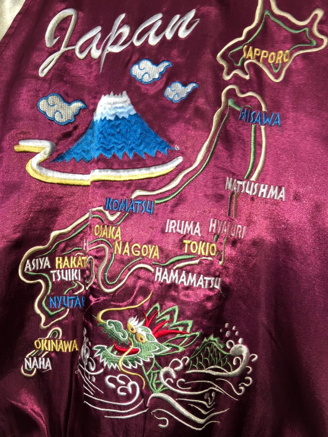 BARCEDOS Japan Map Purple Sukajan 상품이미지6