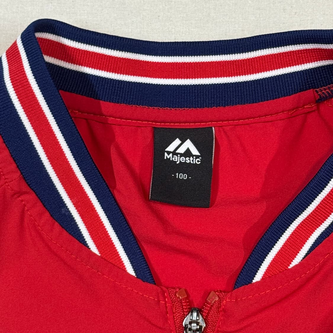 L) 마제스틱 기아 타이거즈 2018 반집업 반팔 바람막이 상품이미지5