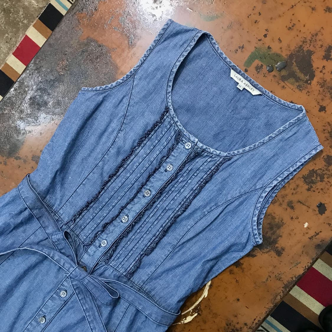 빈티지 다크 중청 풀버튼 슬리브리스 원피스 여성 55  상품이미지4