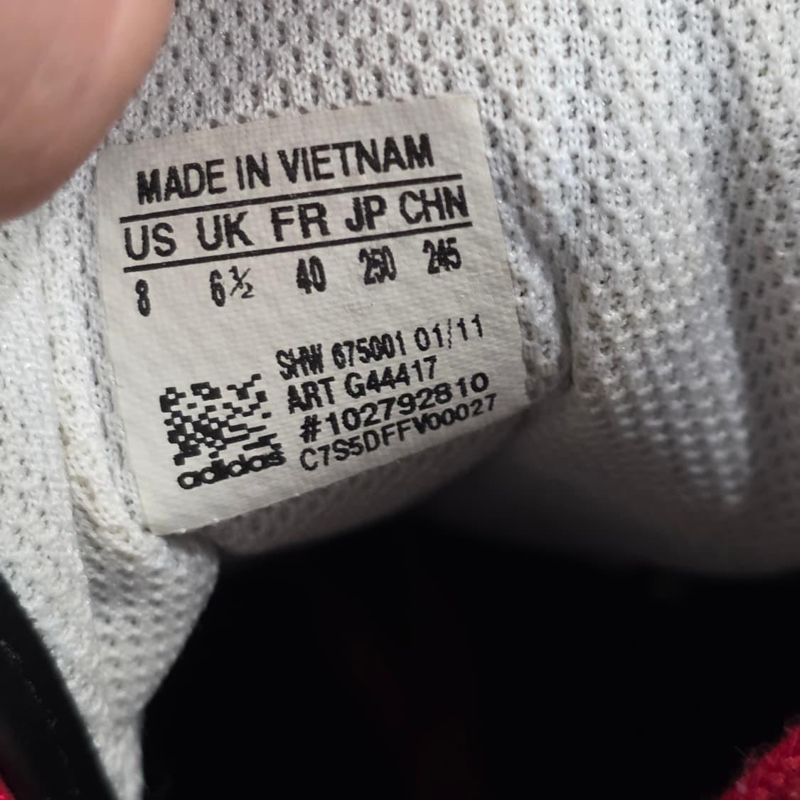 1a-28:아디다스 슬릭 시리즈 하이 블랙 레드 250mm 상품이미지10