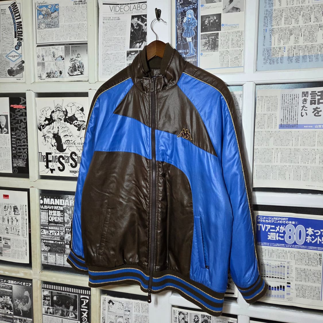 카파 블루 브라운 투웨이 누빔 점퍼 상품이미지5