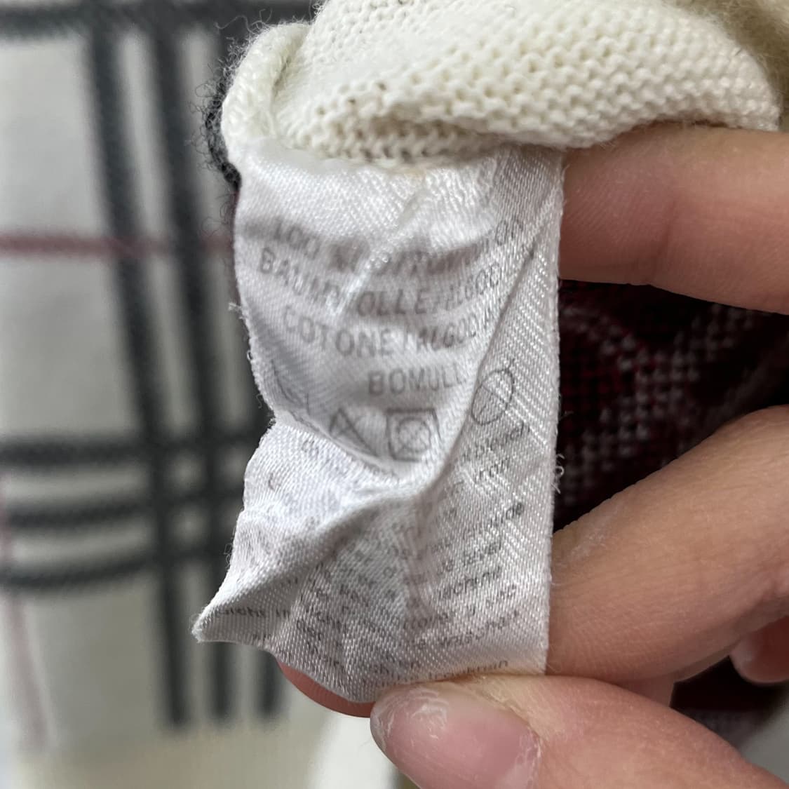 버버리 90s 아카이브 로고 노바 체크 코튼 니트  상품이미지7