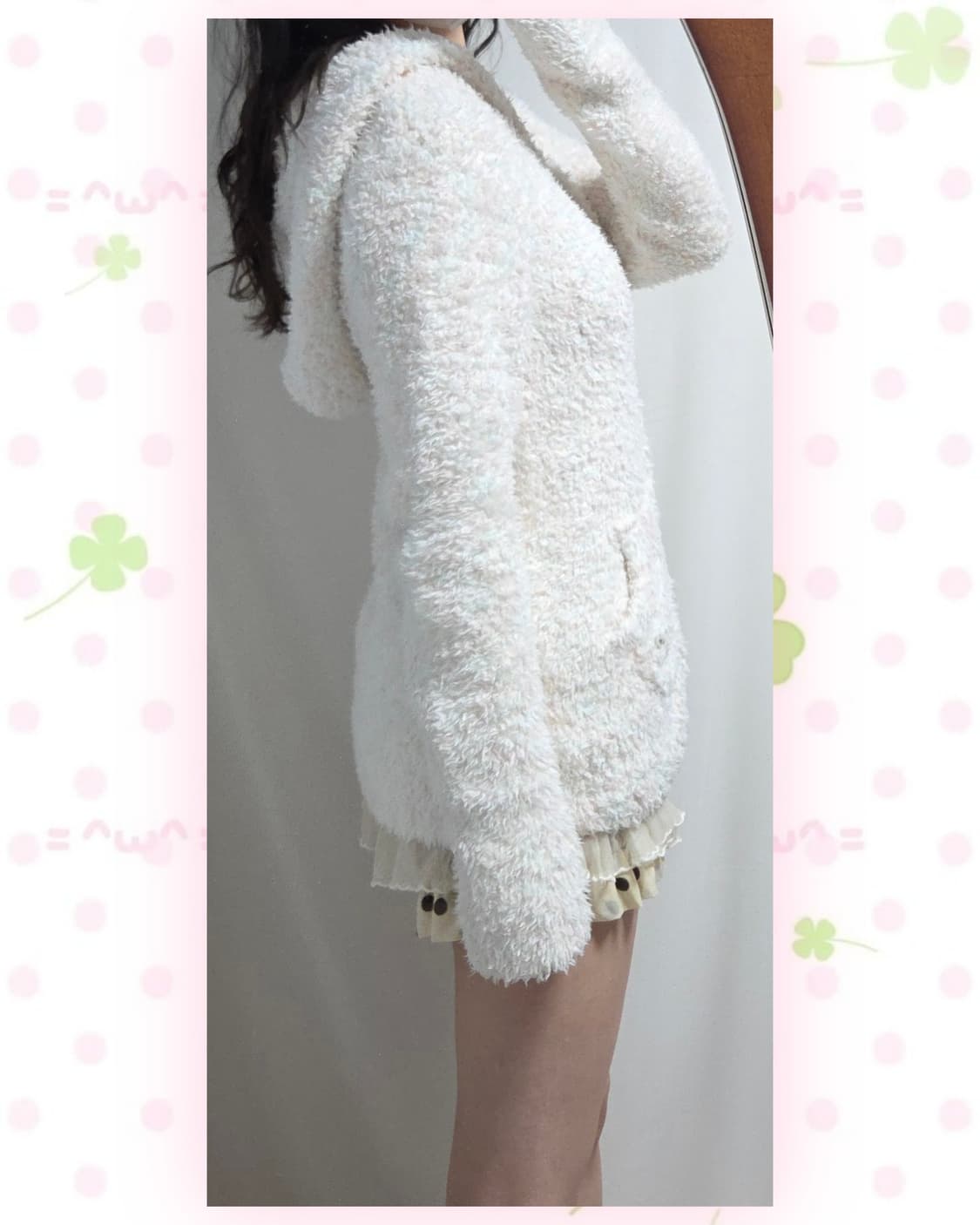 젤라또피케 흰핑 폭닥 후드집업 상품이미지3