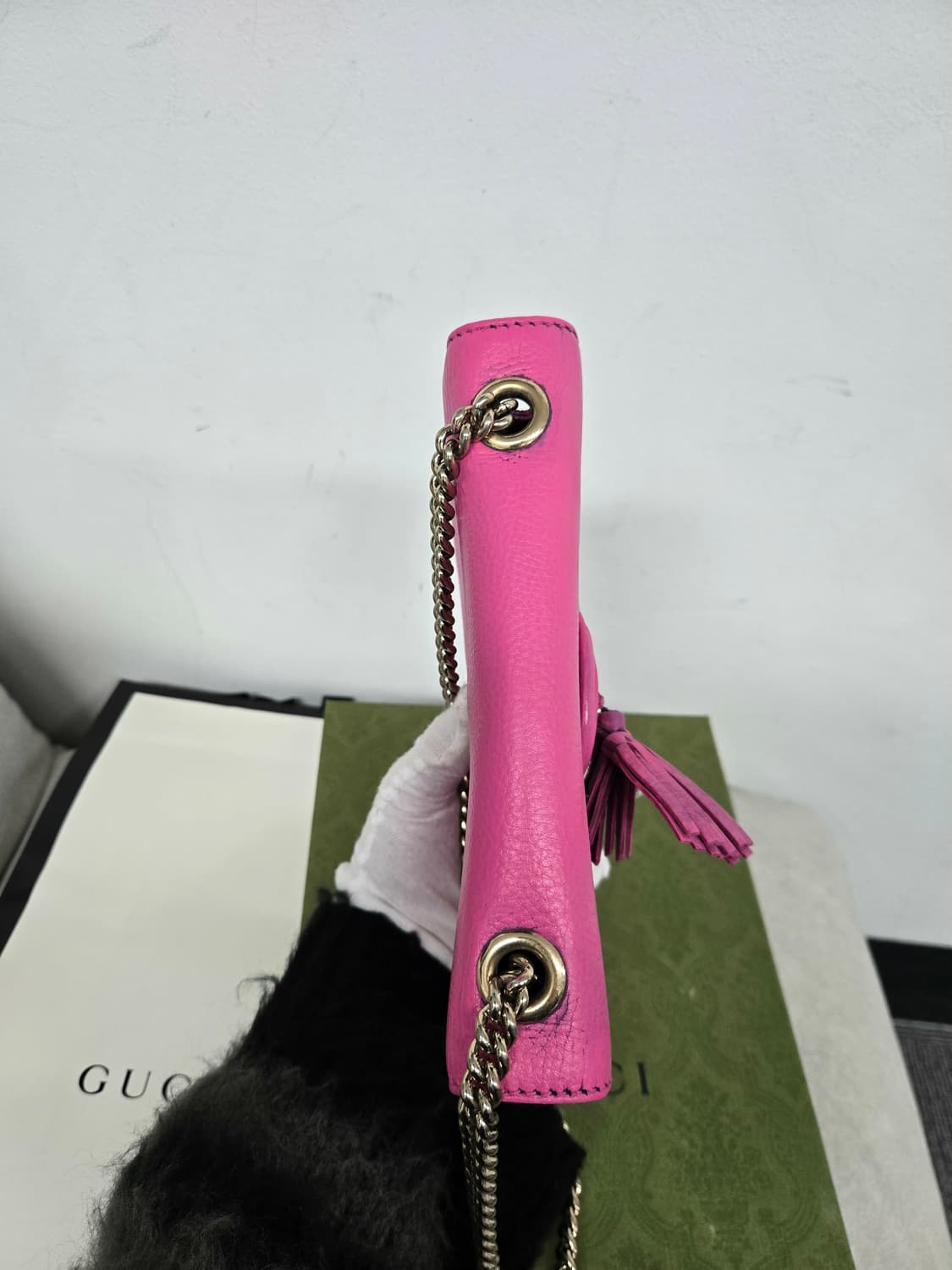 [보증서 정품] 구찌 홀스빗 태슬 체인 크로스백 상품이미지3