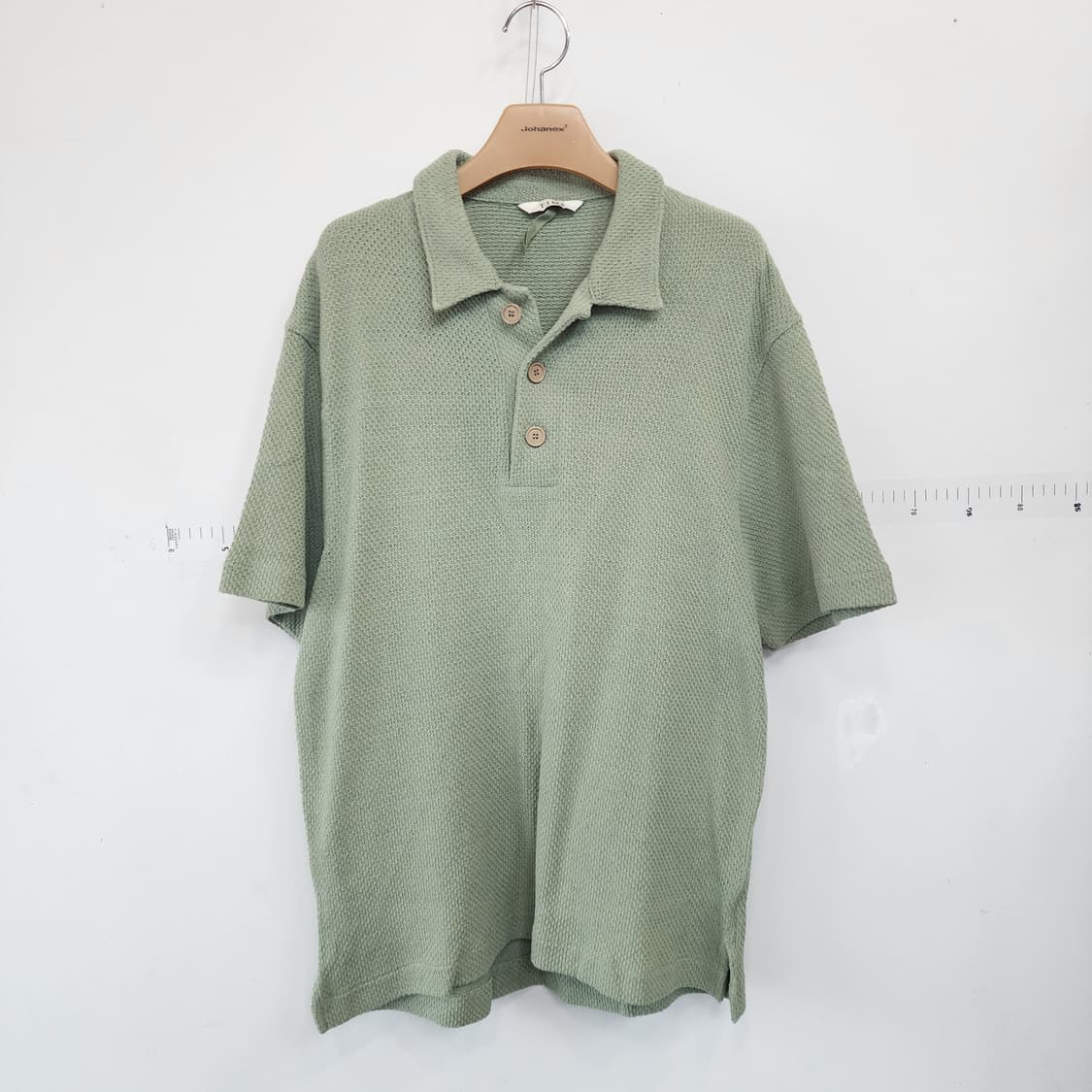 타임 반팔 카라 티셔츠 그린 상품이미지1