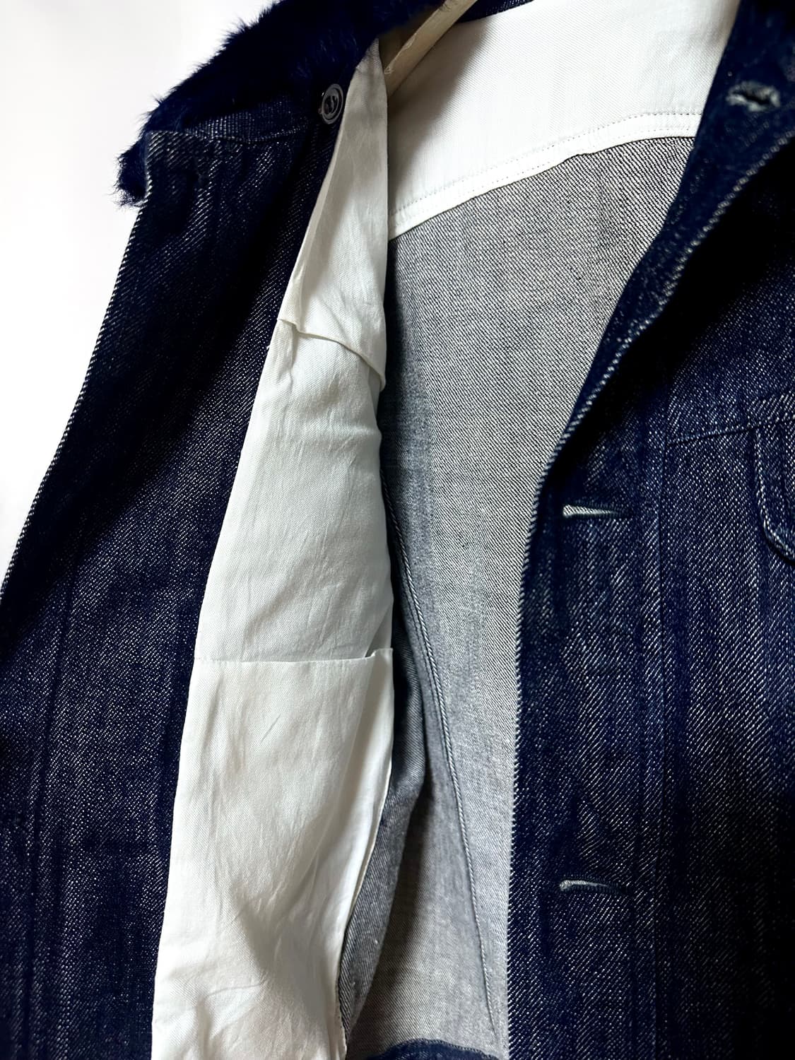 마르지엘라 13aw Denim Detachable Fur 트러커자켓 상품이미지6
