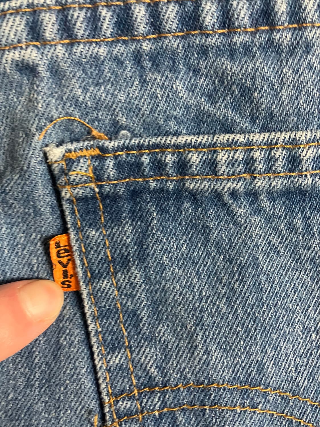 80s 리바이스 517 오렌지탭 부츠컷 데님팬츠 상품이미지5