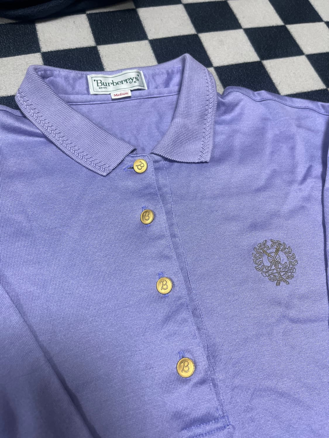 버버리 카라티 긴팔 보라 퍼플 m 상품이미지2