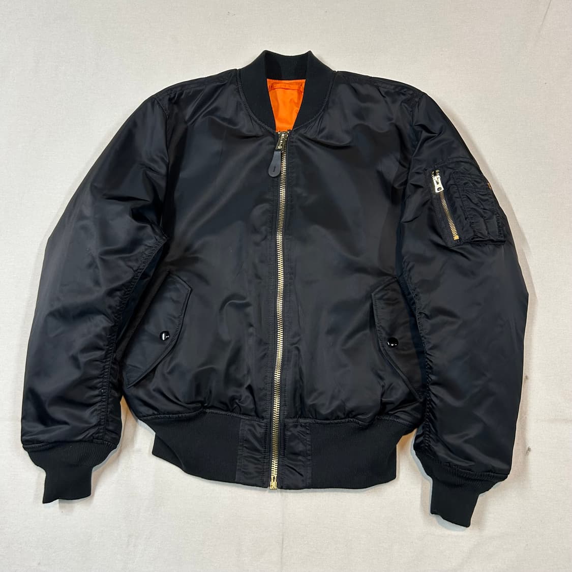 M) 알파인더스트리 MA-1 마원 항공점퍼 블랙 레귤러핏 상품이미지1