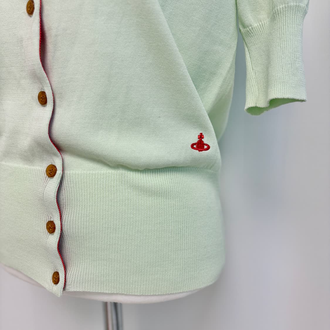 비비안웨스트우드 코튼 유넥 반팔 니트 가디건 상품이미지6