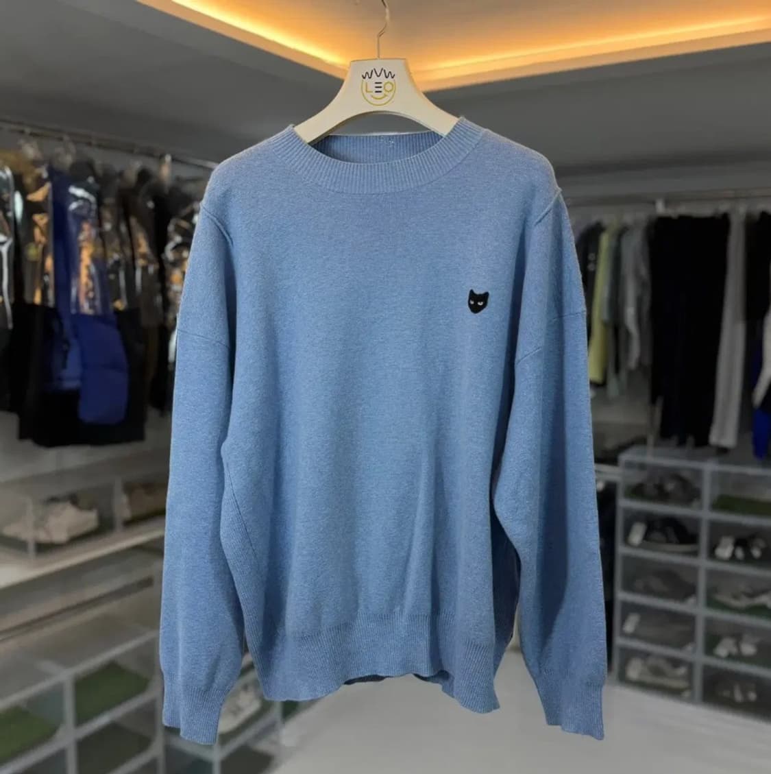 [정품] 송지오 라이트 블루 울 니트 L   상품이미지2