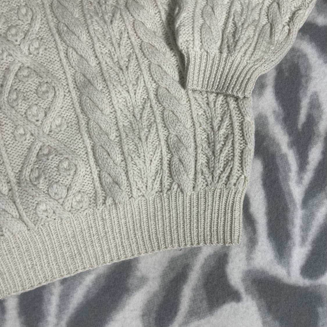 [JPN] 아란 플라워 울 헤비니트 상품이미지3