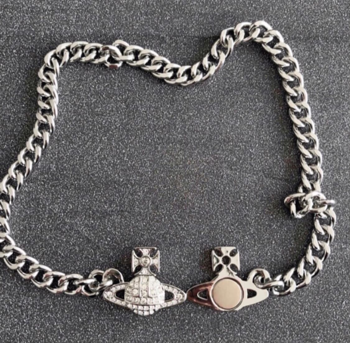 비비안웨스트우드 아카이브 크리스탈 큐빅 orb 초커체인 목걸이 상품이미지4