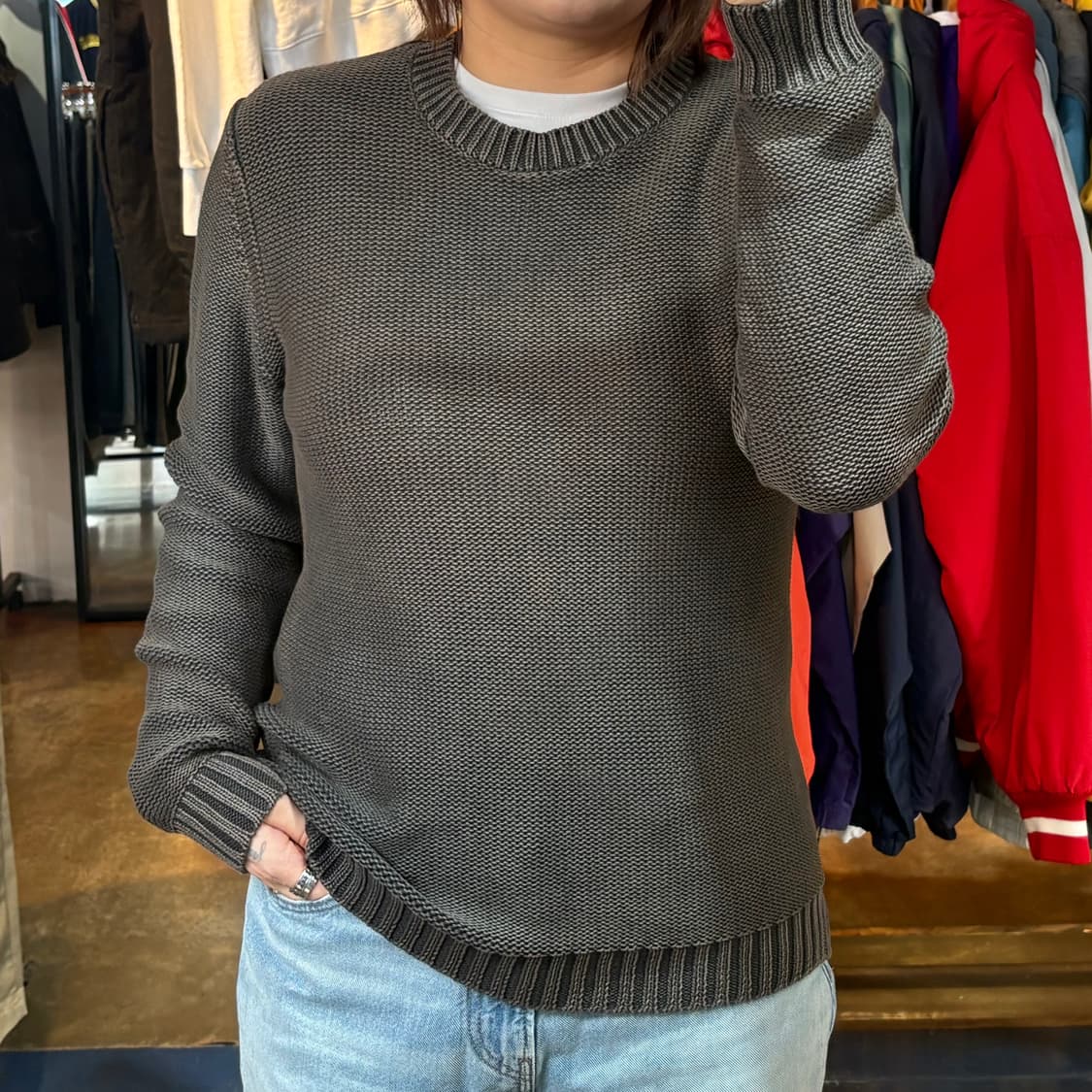 저널스탠다드 japan 차콜브라운 니트 상품이미지1