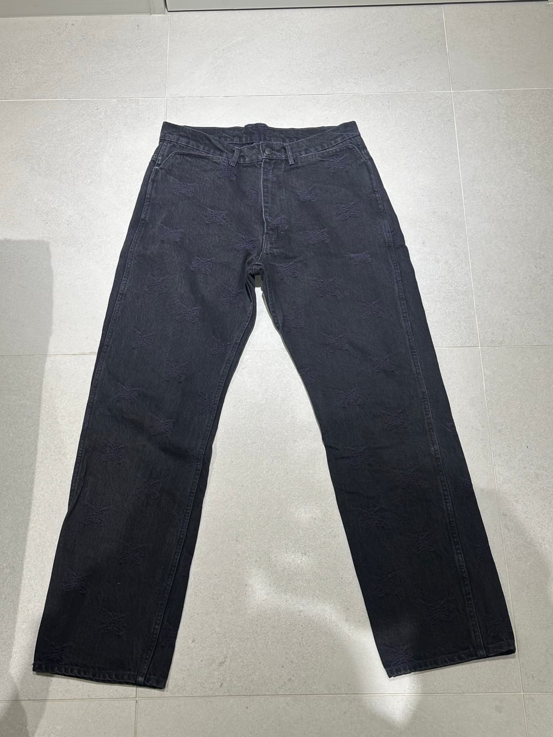 니들스 빠삐용 로고 자수 데님 팬츠 상품이미지2