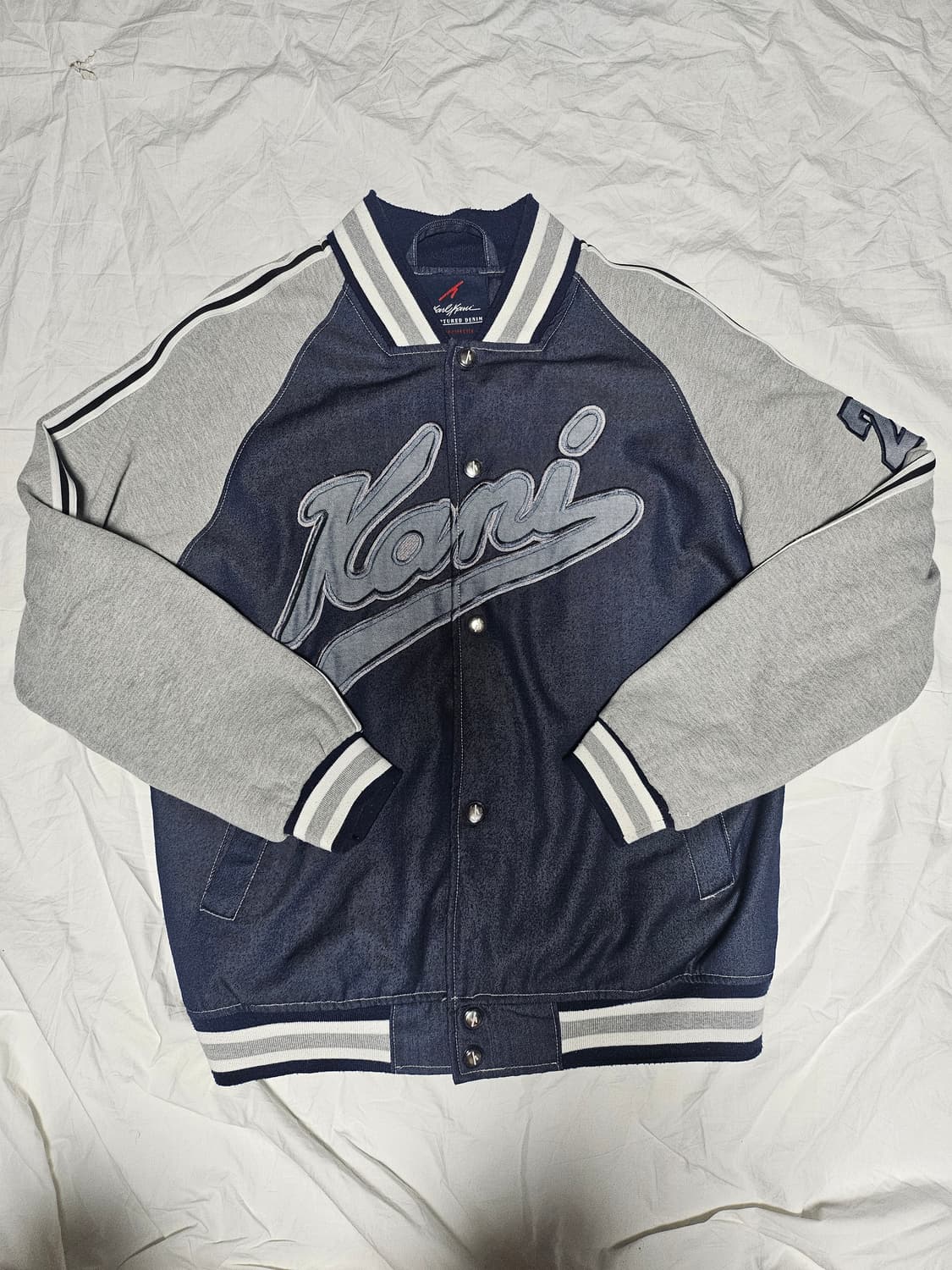 00s 칼카니 올드스쿨 데님 스타디움 바시티 자켓 M 상품이미지1