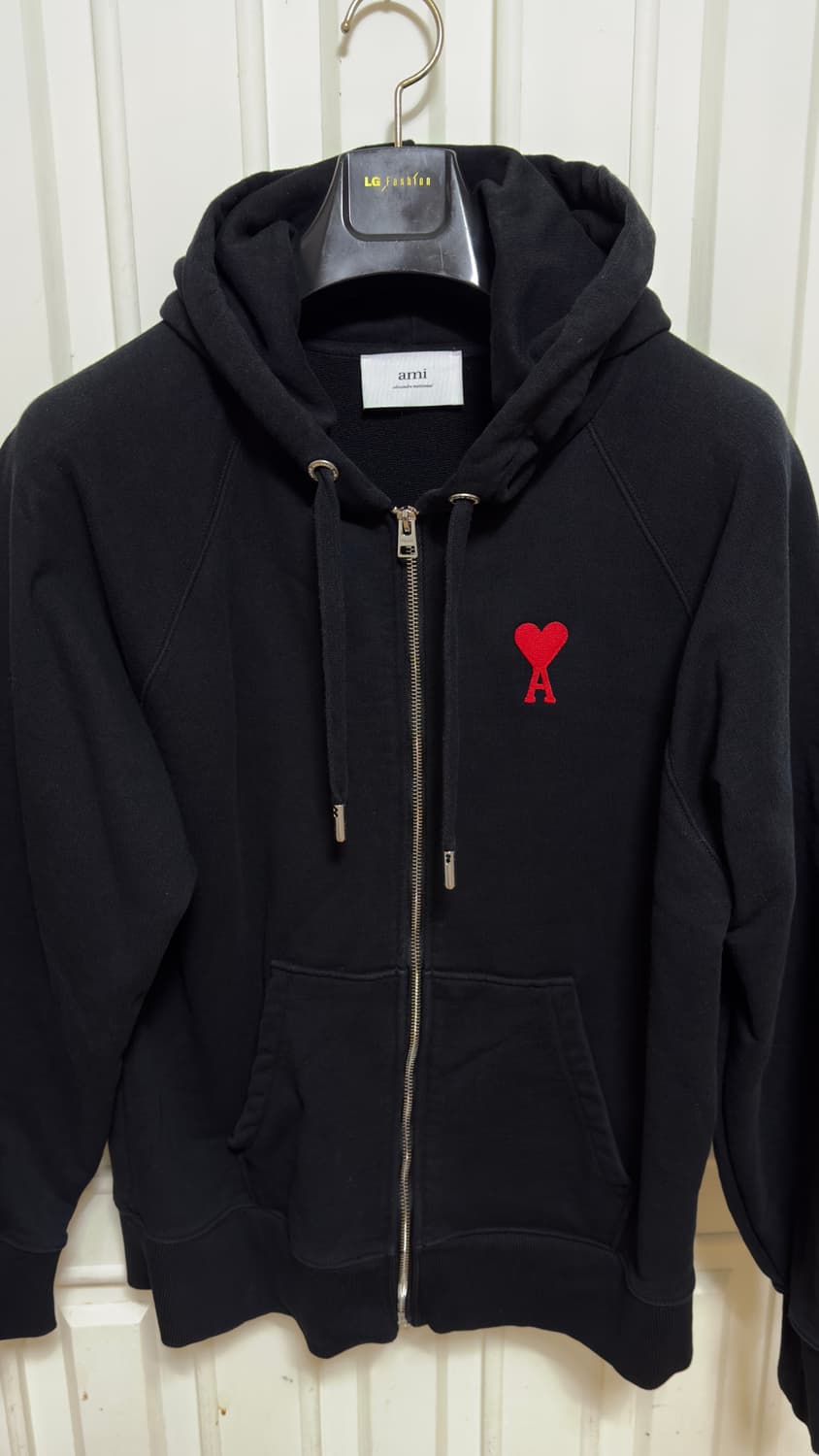 아미 스몰 하트 블랙 후드집업 상품이미지1