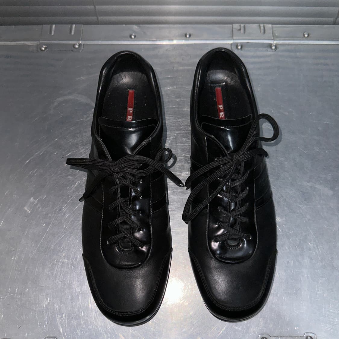 00s 레어 빈티지 프라다 스포츠 가죽 스니커즈 상품이미지2