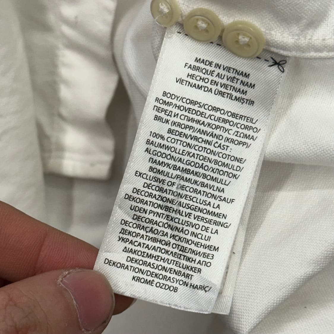 S 폴로랄프로렌 클래식핏 화이트 코튼 셔츠 상품이미지5