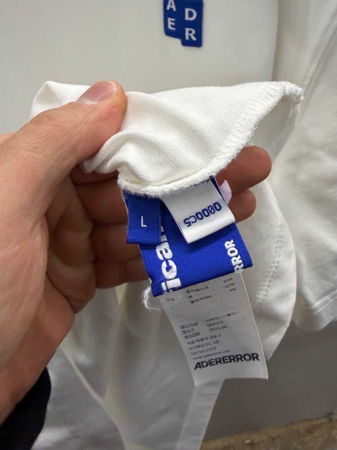 아더에러 시그니피컨트 티셔츠 L 흰색 상품이미지4