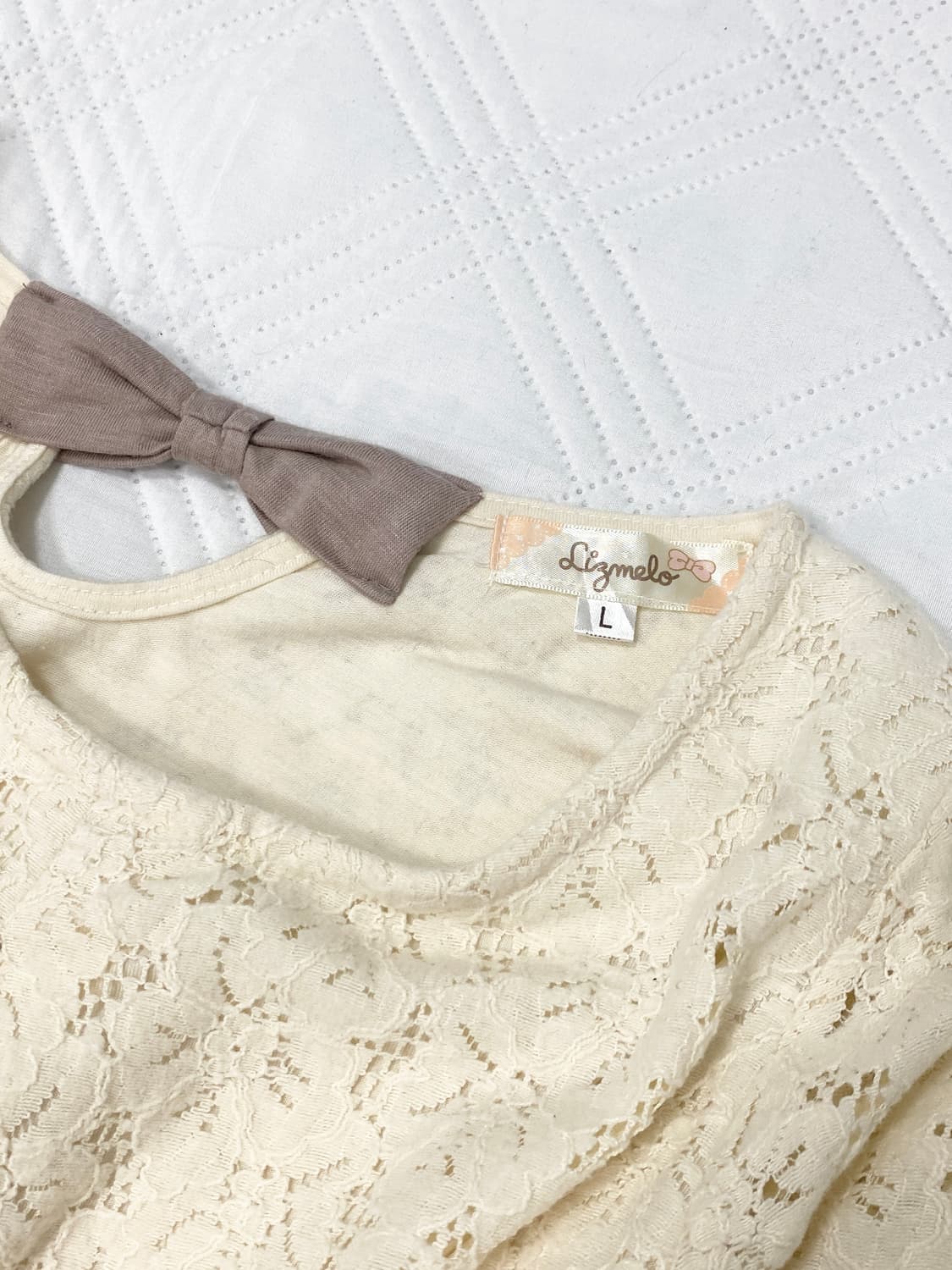 ꒰ঌ 리즈멜로 크로셰 리본 원피스 ໒꒱ 상품이미지5