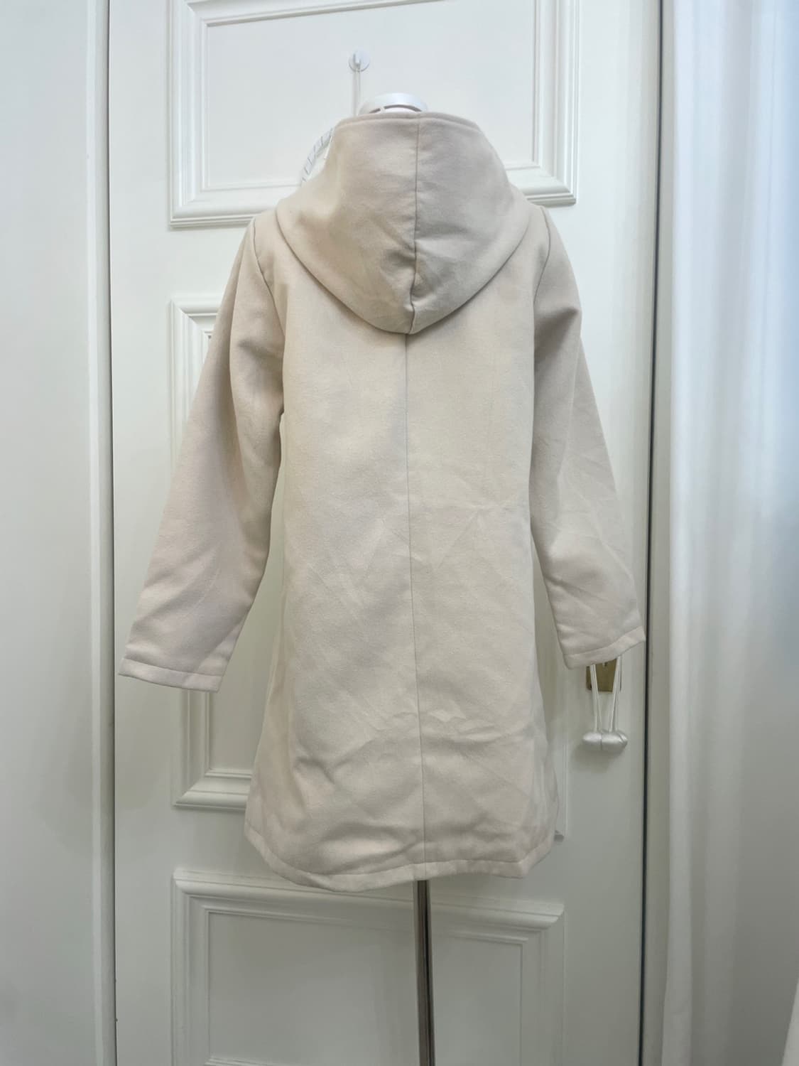 beige ivory pocket embroidery basic coat 상품이미지3