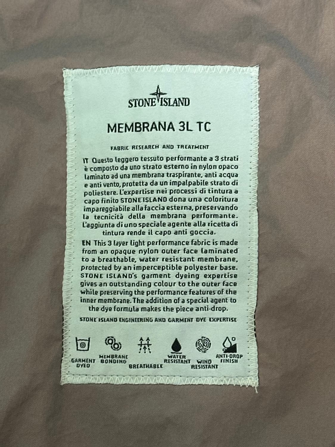 스톤아일랜드 멤브라나 3L tc 자켓 XL(105-110) 국내판 상품이미지3