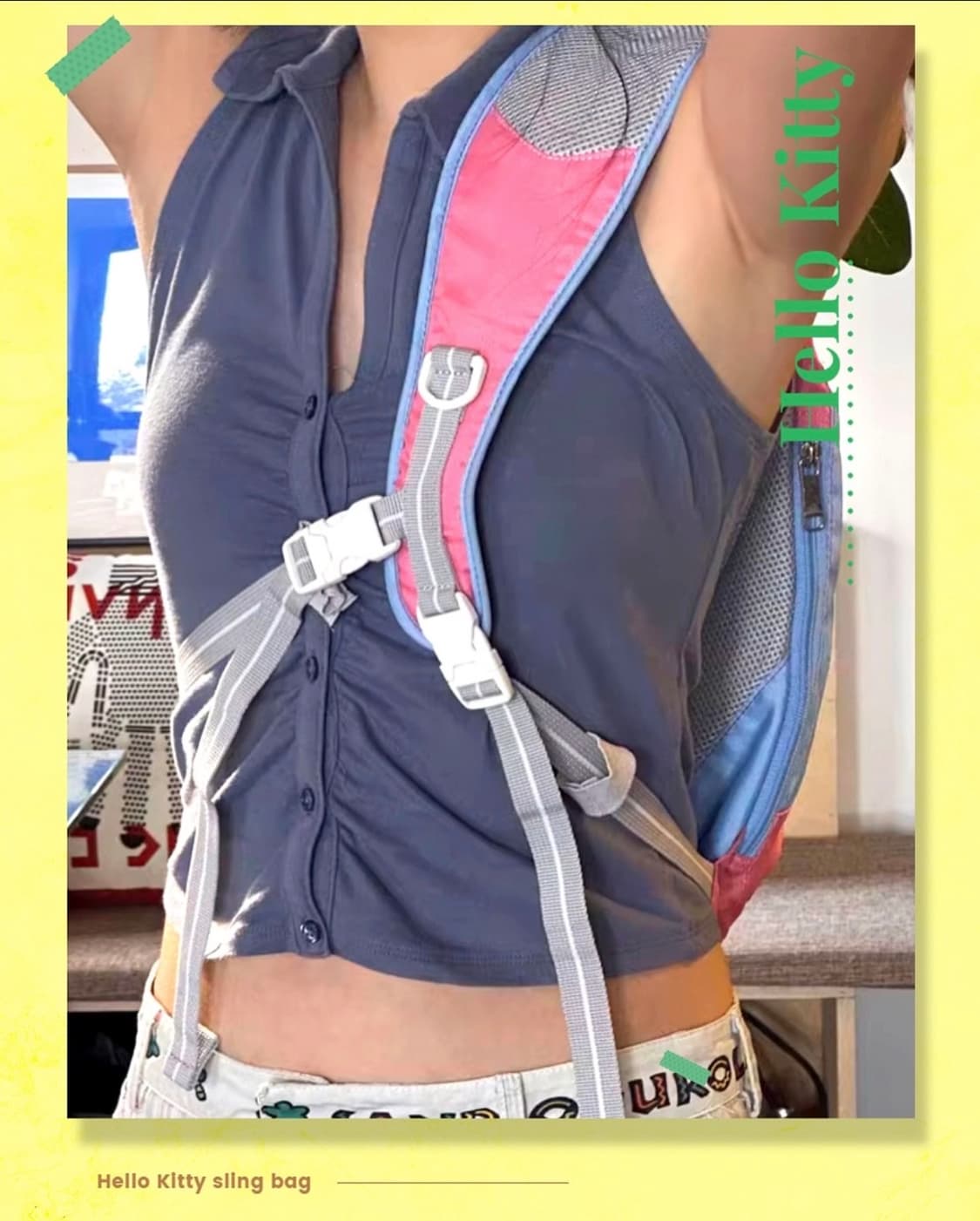 (새상품) 헬로키티 핑크 슬링백 / 헬로키티 숄더백 상품이미지6