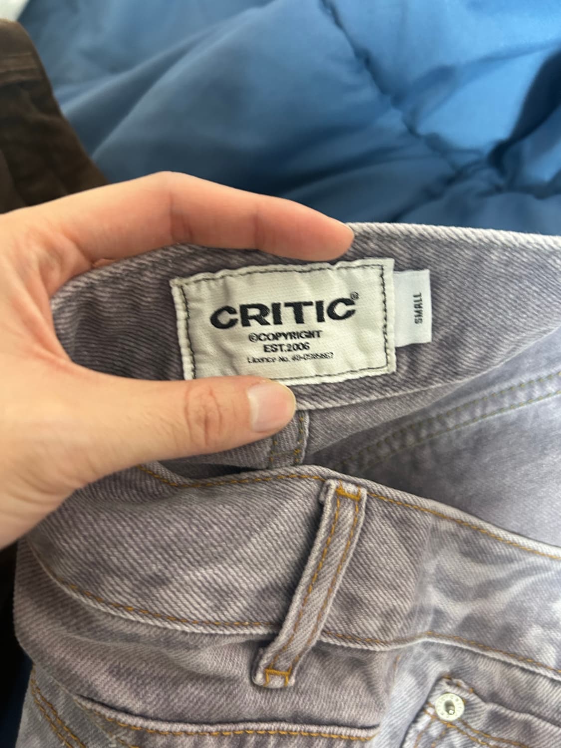 CRITIC® 워싱 퍼플 데님  상품이미지5