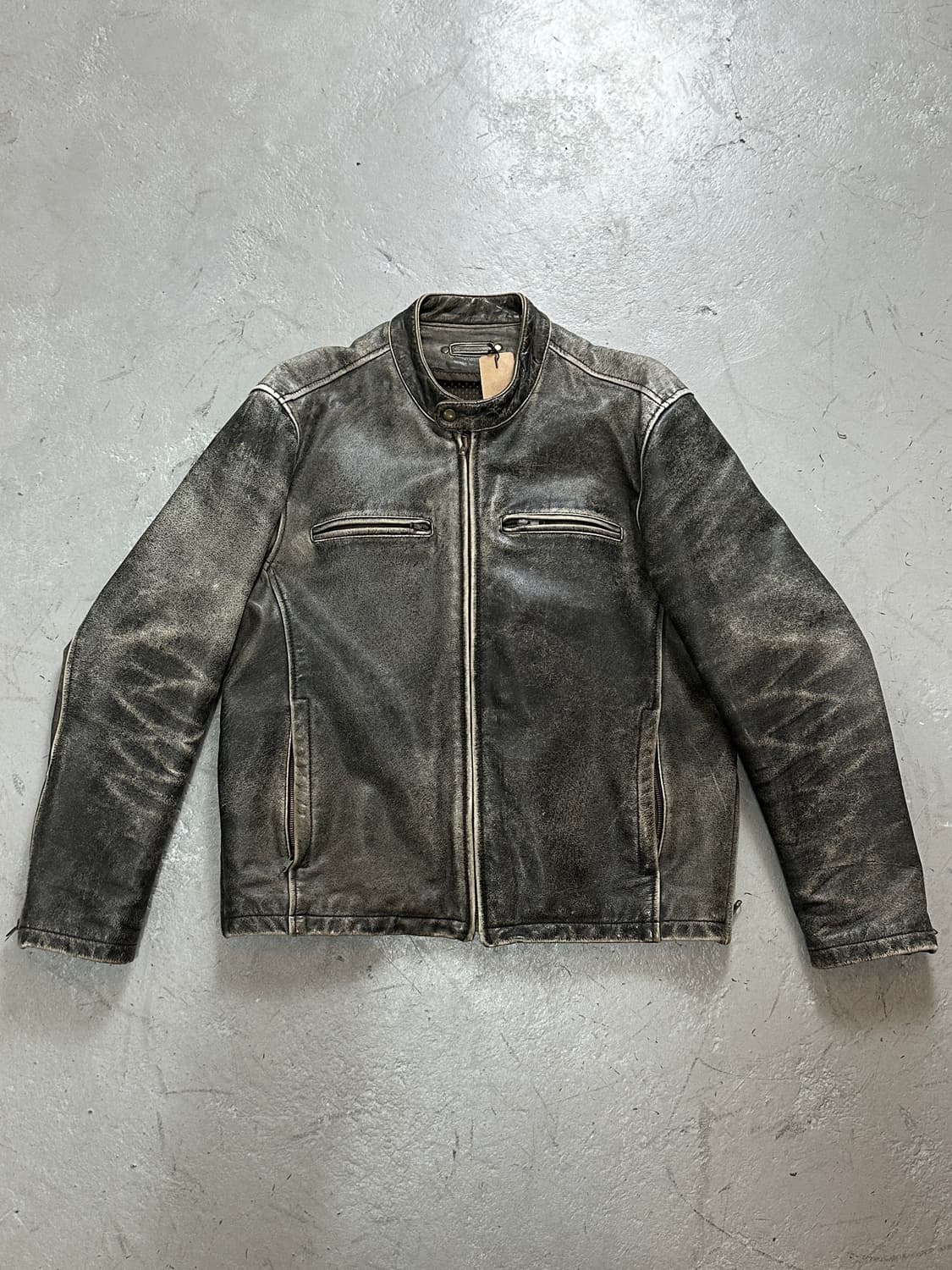 00's 빈티지 디스 레더 자켓 빈티지 레더자켓 라이더 자켓 카페레이서 상품이미지1