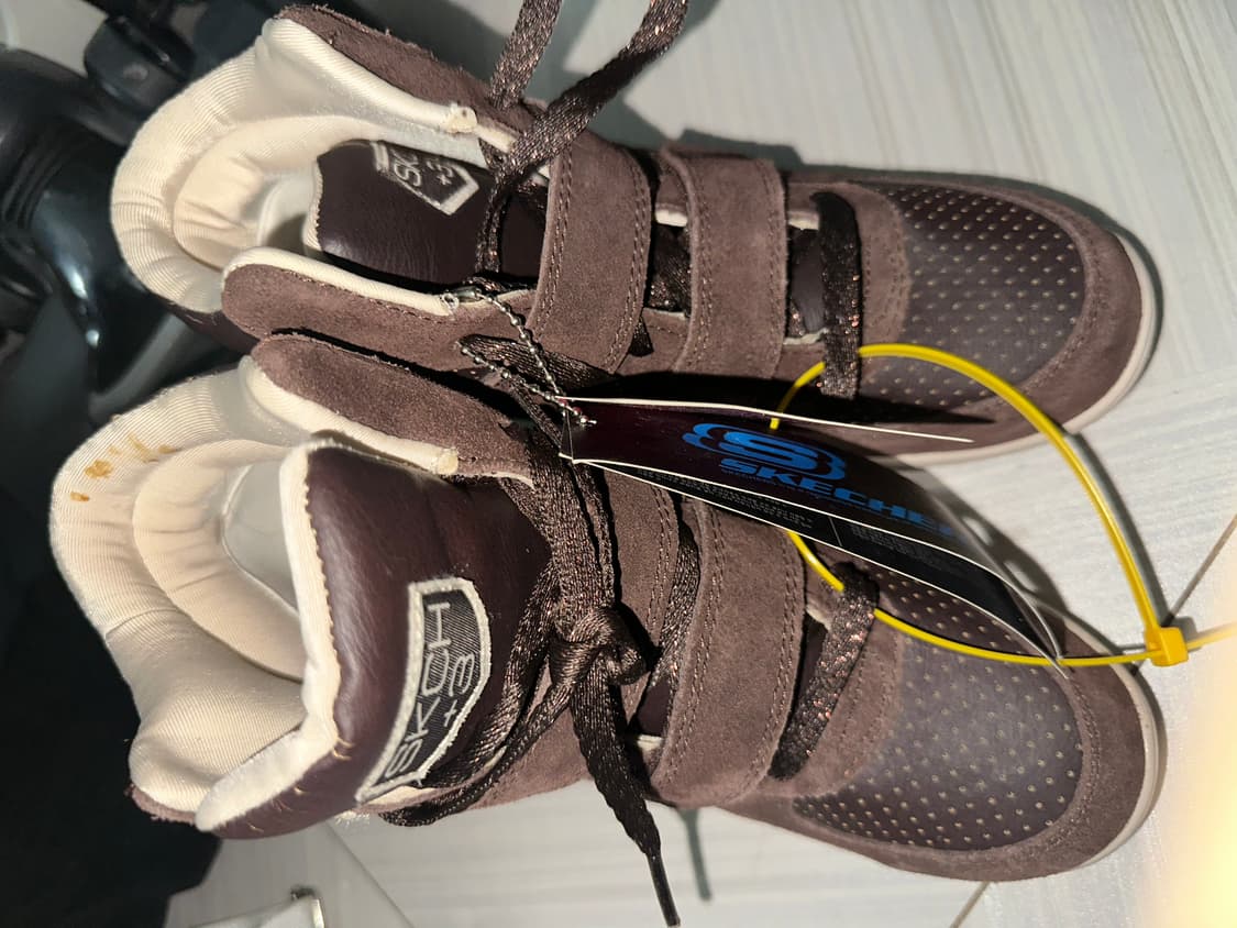 Skechers 웨지힐 브라운 스니커즈 상품이미지4