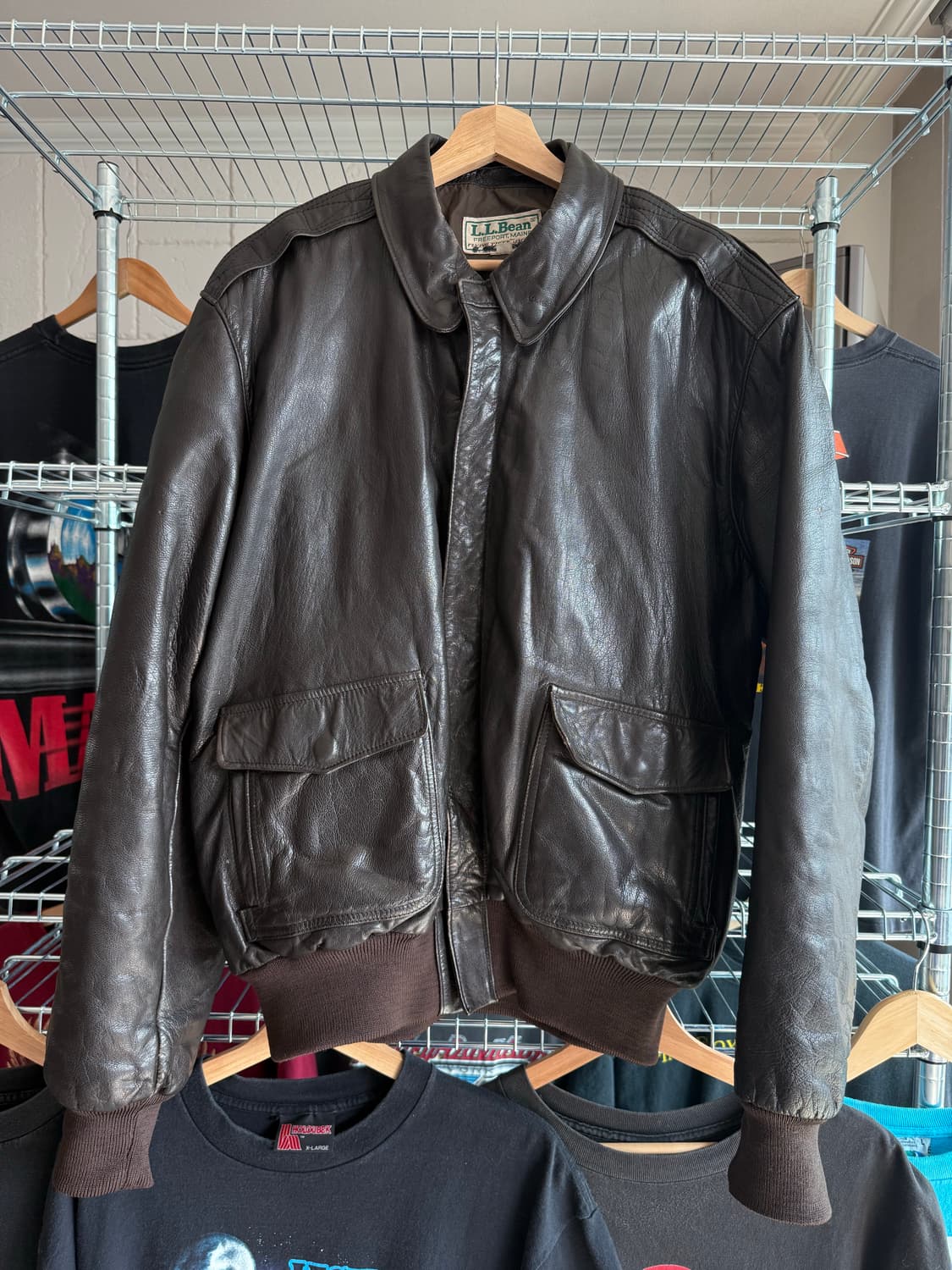 80s L.L.Bean 엘엘빈 A-2 레더 자켓 상품이미지1