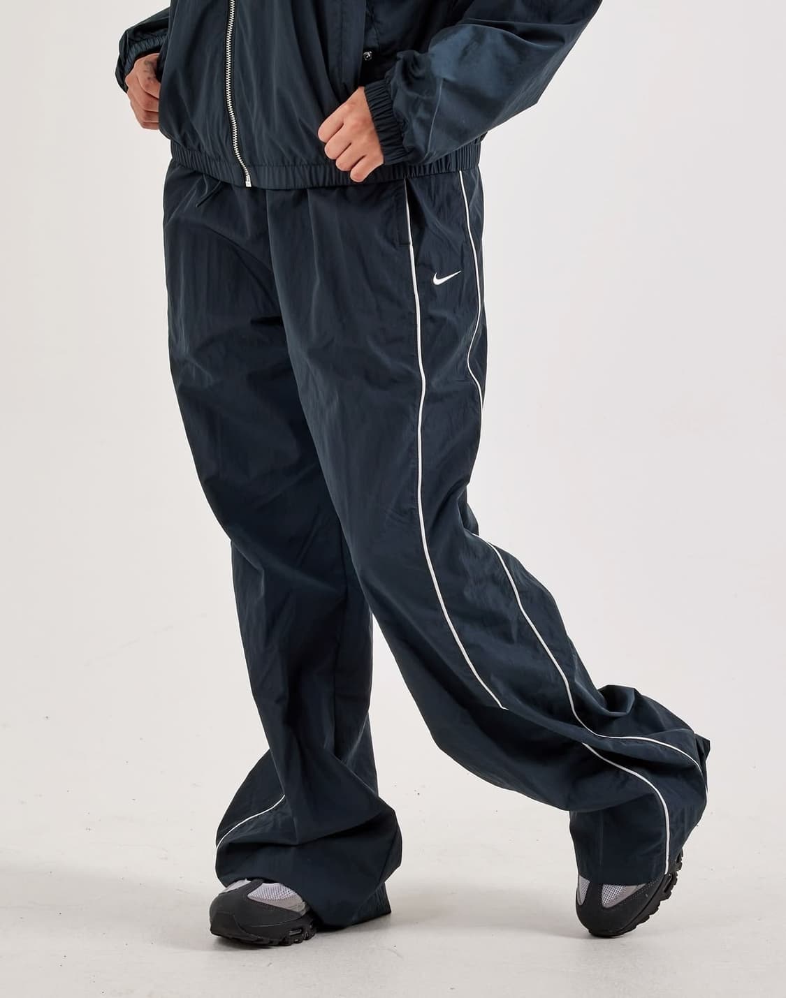 (S) 나이키 여성 윈드러너 트랙팬츠 네이비 새상품 상품이미지6